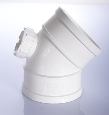 世豐pvc-u排水 管材管件 堅壁45°彎頭 帶檢)